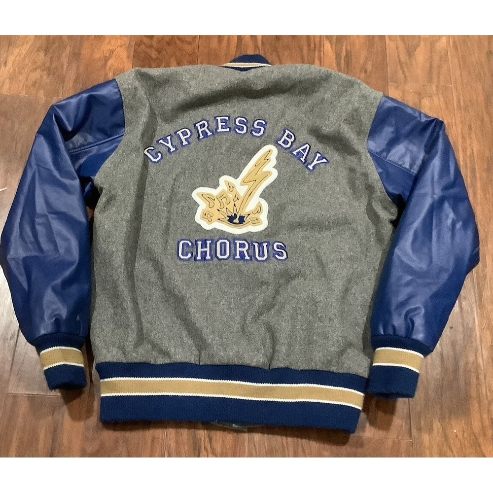 Vintage Wool Leather Varsity Letterman Jacket NEFF C.B.Chorus